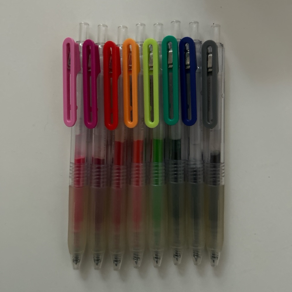 Muji Colorful Gel Ink Pens Set